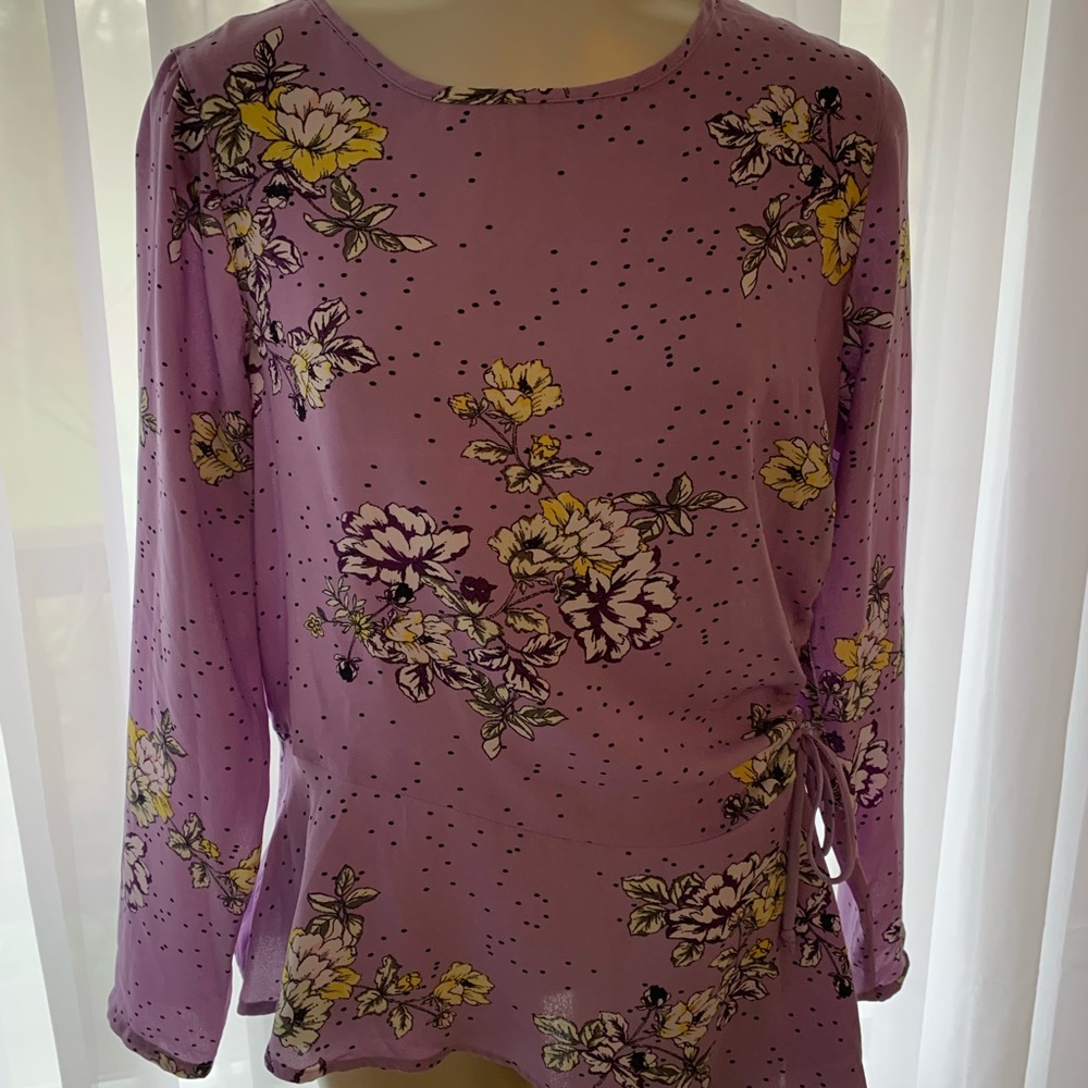 Light purple floral blouse